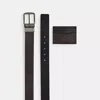 Coach Outlet Boxed Card Case And Belt Gift Set In Signature Canvas In Multi