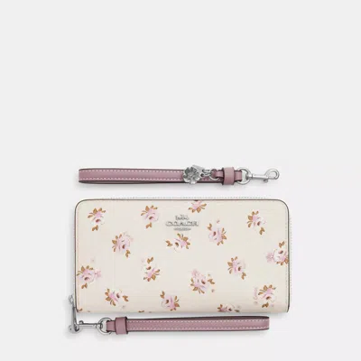Coach Outlet Boxed Long Zip Around Wallet With Floral Print In Multi