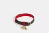 Coach Outlet Boxed Medium Pet Collar In Signature Canvas In Brown