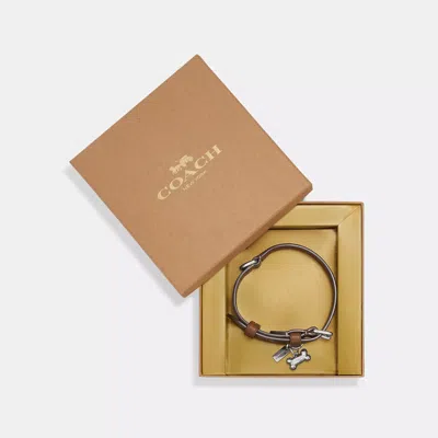 Coach Outlet Boxed Small Pet Collar In Signature Canvas In Beige