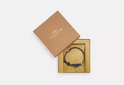 Coach Outlet Boxed Small Pet Collar In Signature Canvas In Brown