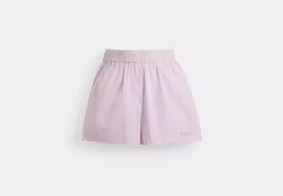 Coach Outlet Boxer Shorts In Organic Cotton In Pink