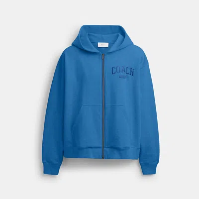 Coach Outlet Boxy Full Zip Hoodie In High Tide