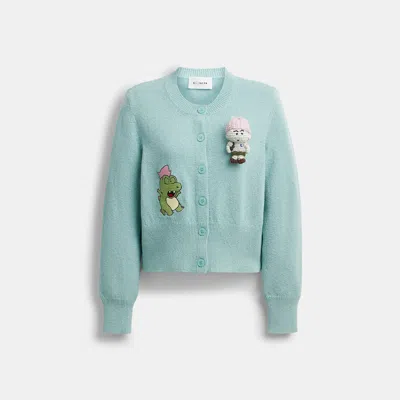 Coach Outlet | Brain Dead Plush Character Cardigan In Light Green