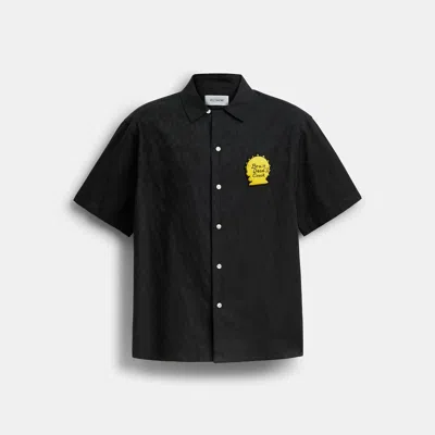 Coach Outlet Brain Dead Signature Camp Shirt In Black
