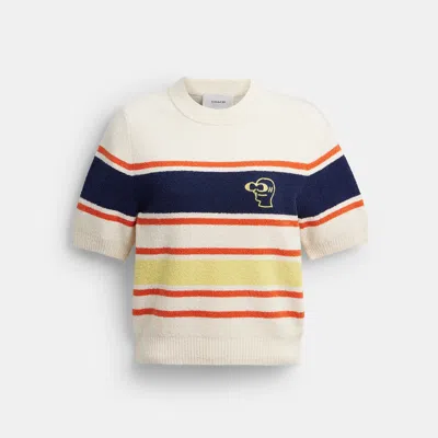 Coach Outlet | Brain Dead Striped Knit Top In Cream