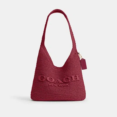 Coach Outlet Brooklyn Shoulder Bag 28 In Brass/dark Fuchsia