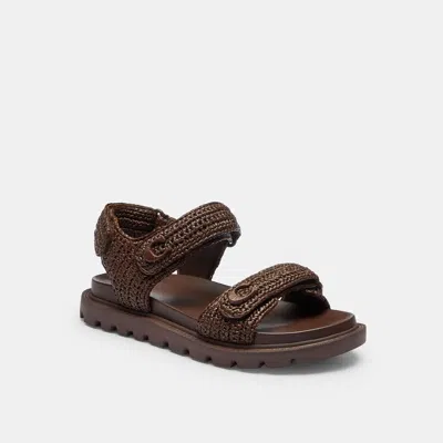 Coach Outlet Brynn Raffia Sandal In Maple