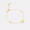 Coach Outlet Butterfly Stone Linear Bracelet In Gold