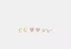 Coach Outlet C Initial Stud Earrings Set In Yellow