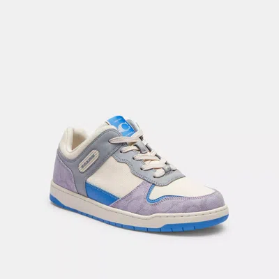 Coach Outlet C201 Low Top Sneaker In Signature Canvas In Multi