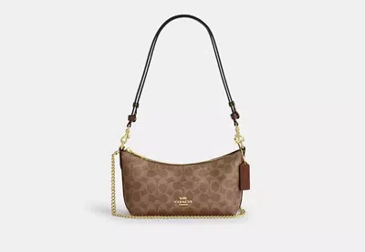 Coach Outlet Caitlin Shoulder Bag In Signature Canvas In Brown