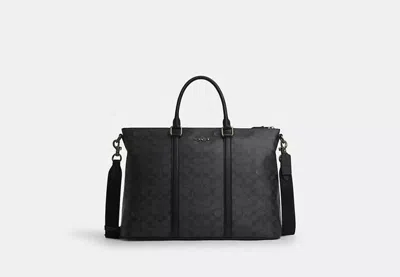Coach Outlet Caleb Work Bag In Signature Canvas In Multi