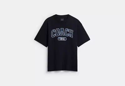 Coach Outlet Camo Relaxed T-shirt In Organic Cotton In Black
