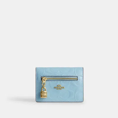 Coach Outlet Card Case With Charm In Signature Leather