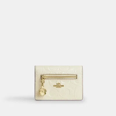 Coach Outlet Card Case With Charm In Signature Leather