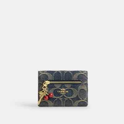 Coach Outlet Card Case With Charms In Blue