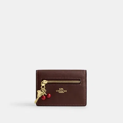 Coach Outlet Card Case With Charms In Brown