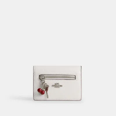 Coach Outlet Card Case With Charms In Silver
