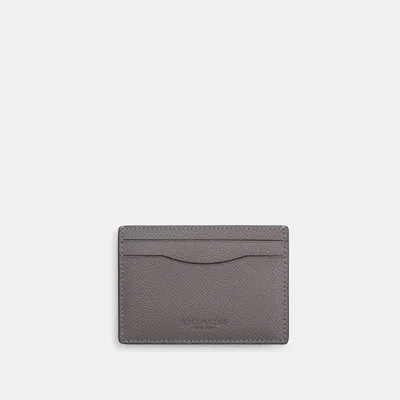 Coach Outlet Card Case With Money Clip In Silver