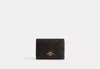 Coach Outlet Card Holder Wallet In Blocked Signature Canvas In Brown