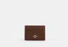 Coach Outlet Card Holder Wallet In Signature Canvas In Brown