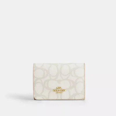 Coach Outlet Card Holder Wallet In Sketch Signature Canvas In Multi