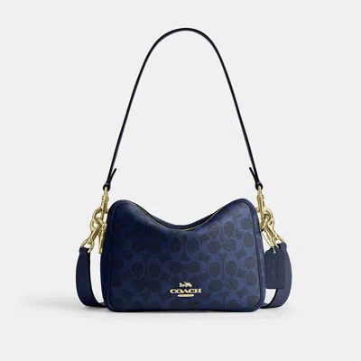 Coach Outlet Carey Crossbody Bag In Gold/navy