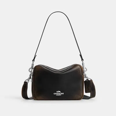 Coach Outlet Carey Crossbody Bag In Loved Leather In Black