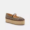 Coach Outlet Carmela Espadrille In Signature Jacquard In Brown