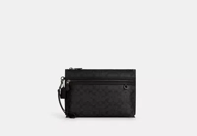 Coach Outlet Carry All Pouch In Signature Canvas In Multi