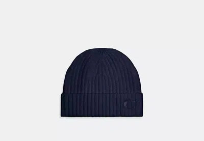 Coach Outlet Cashmere Beanie In Blue