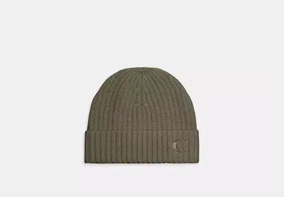 Coach Outlet Cashmere Beanie In Green