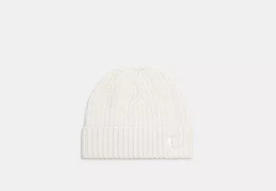 Coach Outlet Cashmere Beanie In White
