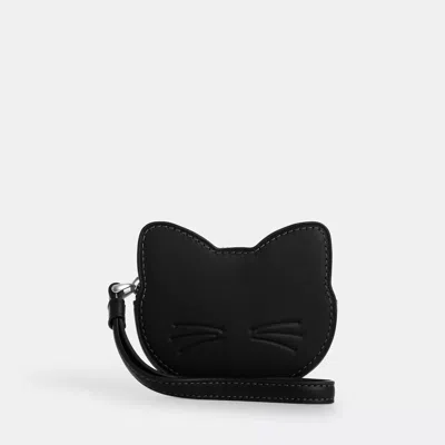 Coach Outlet Cat Coin Case In Black