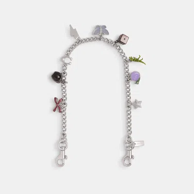 Coach Outlet Charm Chain Strap In Silver