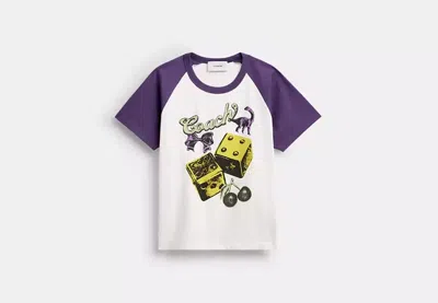 Coach Outlet Charms Raglan T-shirt In Organic Cotton In Multi