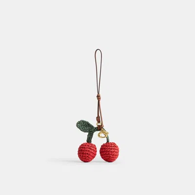 Coach Outlet Cherries Bag Charm In Brass