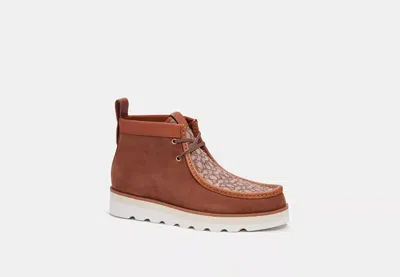 Coach Outlet Chukka Boot In Micro Signature Jacquard In Brown