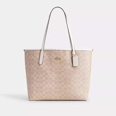 COACH OUTLET CITY TOTE BAG IN SIGNATURE CANVAS
