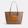Coach Outlet City Tote Bag In Signature Canvas With Halloween Print In Multi
