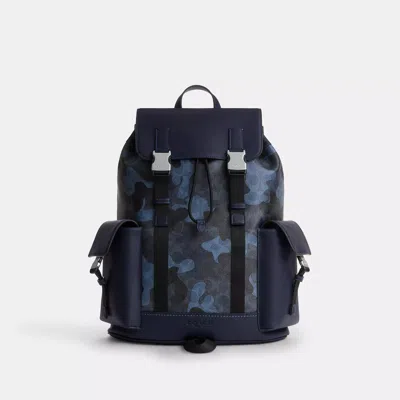Coach Outlet Clark Backpack In Signature Camo Print In Pink