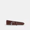 Coach Outlet Classic Buckle Belt In Suede, 25 Mm In Brown