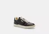 Coach Outlet Clip Court Low Top Sneaker In Signature Canvas In Black