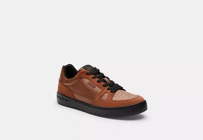 Coach Outlet Clip Court Sneaker In Brown