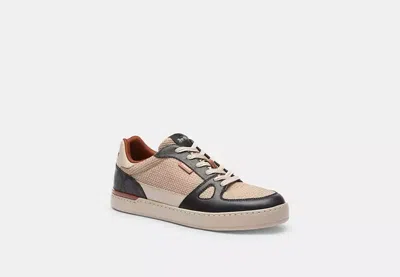 Coach Outlet Clip Court Sneaker In Colorblock Signature Canvas In Neutral