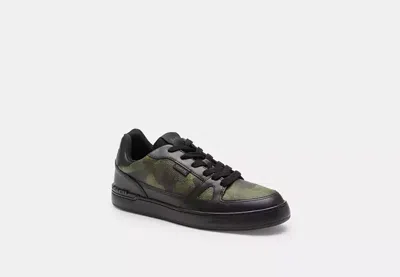 Coach Outlet Clip Court Sneaker With Camo Print In Multi