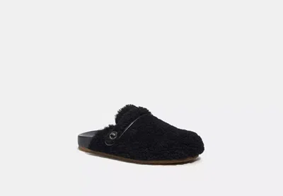 Coach Outlet Clog In Shearling In Black