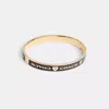 Coach Outlet Signature Enamel Hinged Bangle In Black