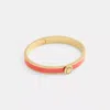 Coach Outlet Coach Rivet Enamel Hinged Bangle In Gold
